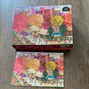 Galison-Autumn at the City Market 1000-Piece Jigsaw Puzzle